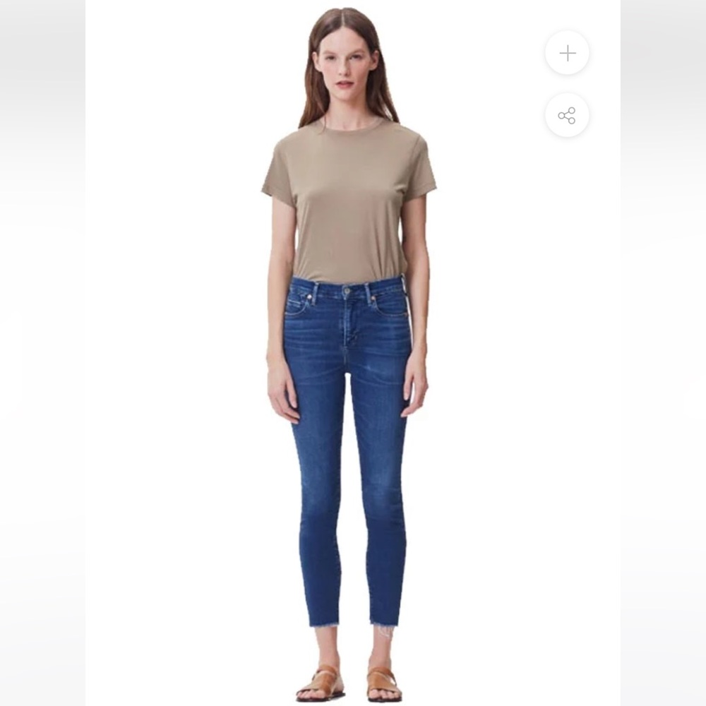 NWOT $228 Citizens of Humanity Rocket Crop High Rise  Skinny Jeans Sz 26